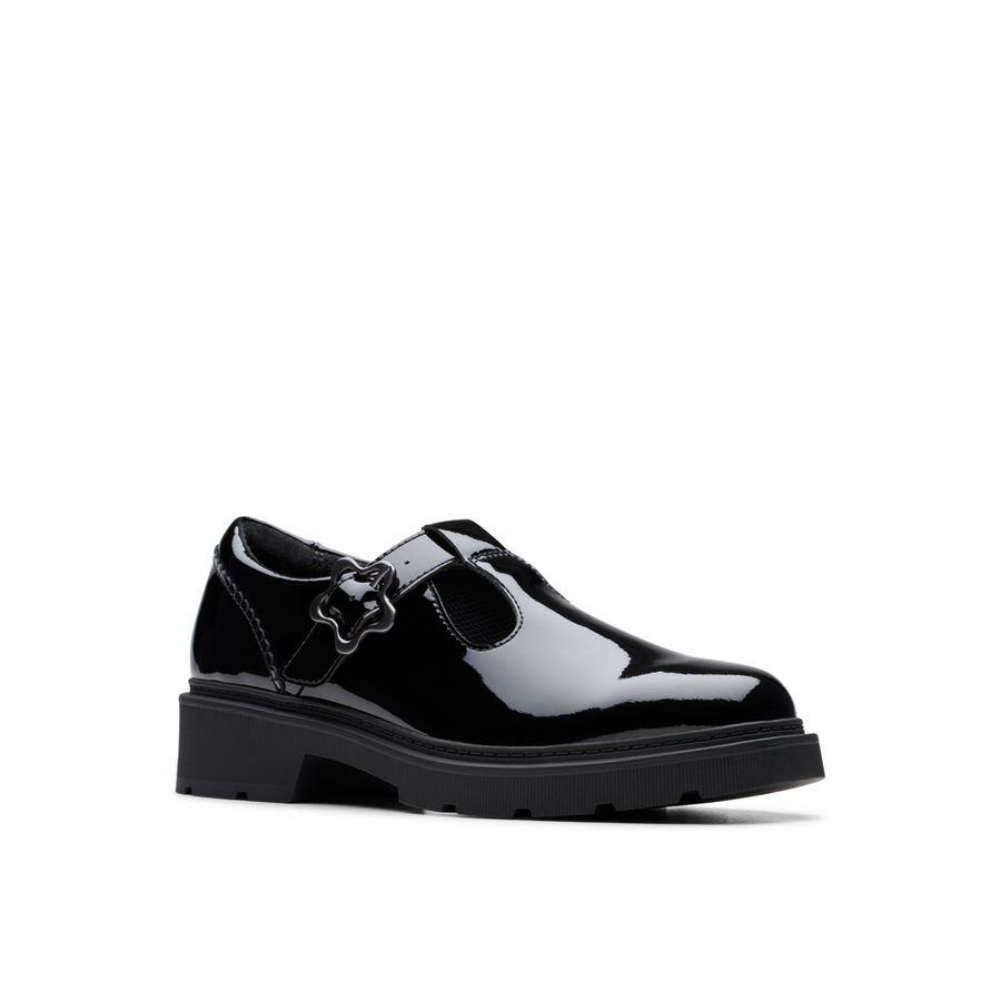 Clarks - Eris Hope Y - Black Patent - School Shoes
