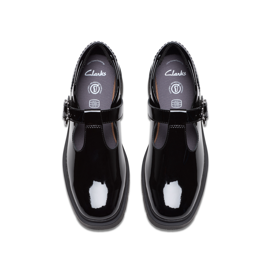 Clarks - Eris Hope Y - Black Patent - School Shoes