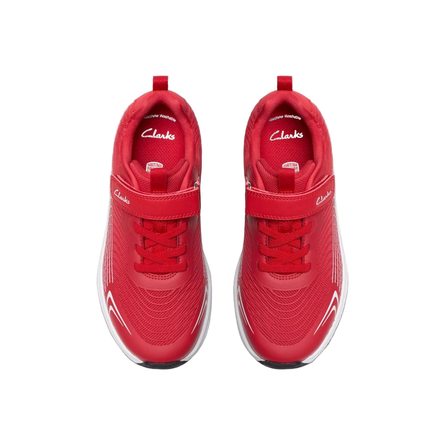 Clarks - Deyes Dash K - Red - Trainers