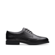 Clarks - Tapa Pure Y - Black Leather - School Shoes
