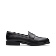 Clarks - Tapa Edge Y - Black Leather - School Shoes
