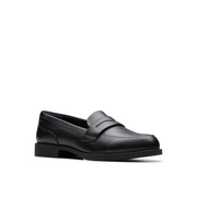 Clarks - Tapa Edge Y - Black Leather - School Shoes