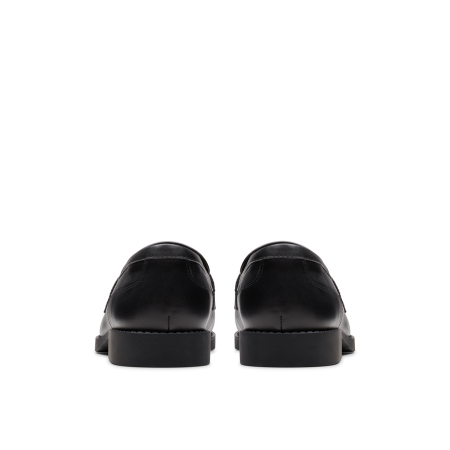 Clarks - Tapa Edge Y - Black Leather - School Shoes