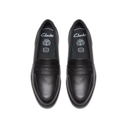 Clarks - Tapa Edge Y - Black Leather - School Shoes