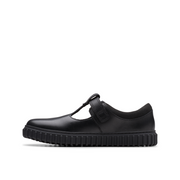 Clarks - Cove Hope K - Black Leather - School Shoes