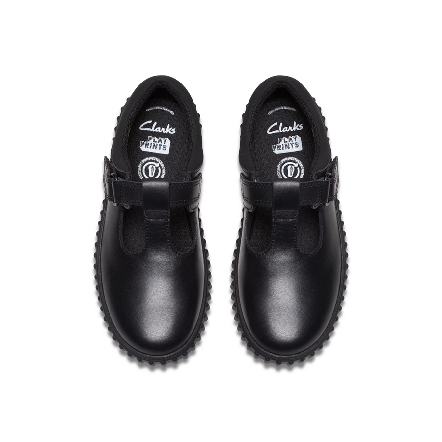Clarks - Cove Hope K - Black Leather - School Shoes