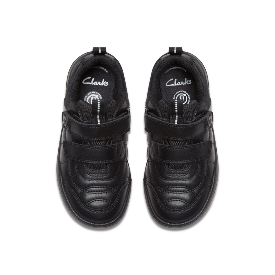 Clarks - Laser Cross K - Black - School Shoes