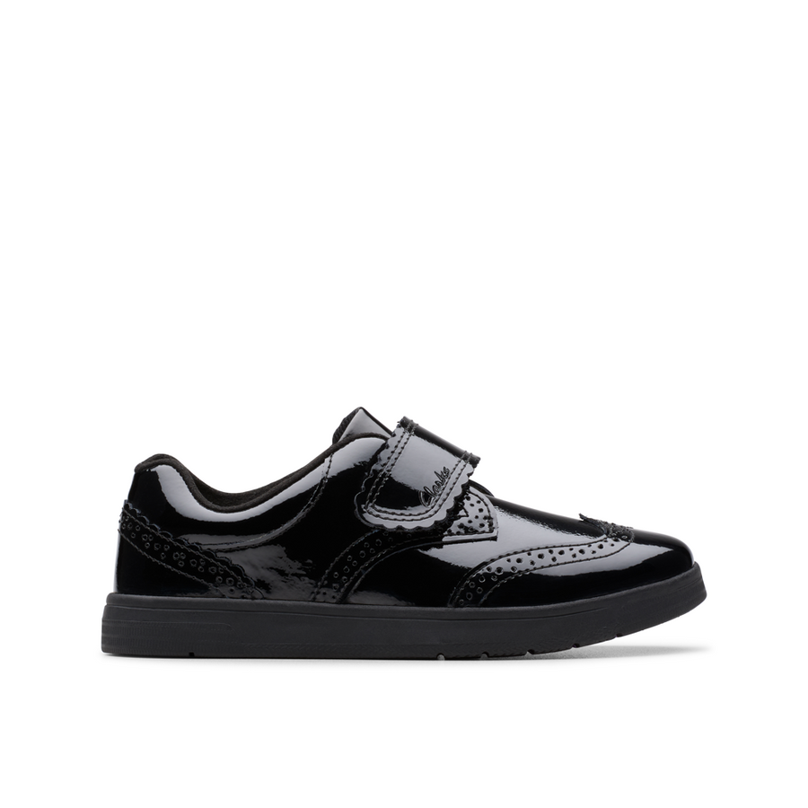 Clarks - Disco Skip K - Black Patent - School Shoes