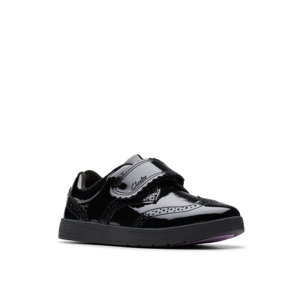 Clarks - Disco Skip K - Black Patent - School Shoes