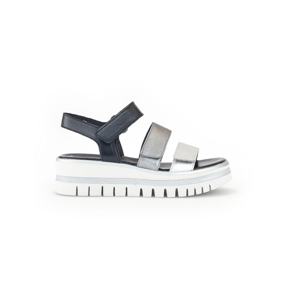 Gabor Alfa 44.620.61 Silber Stone Schw. Sandals Colton Footwear