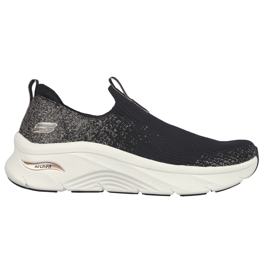 Skechers Arch Fit D Lux Glimmer Dust BKRG Trainers Colton Footwear
