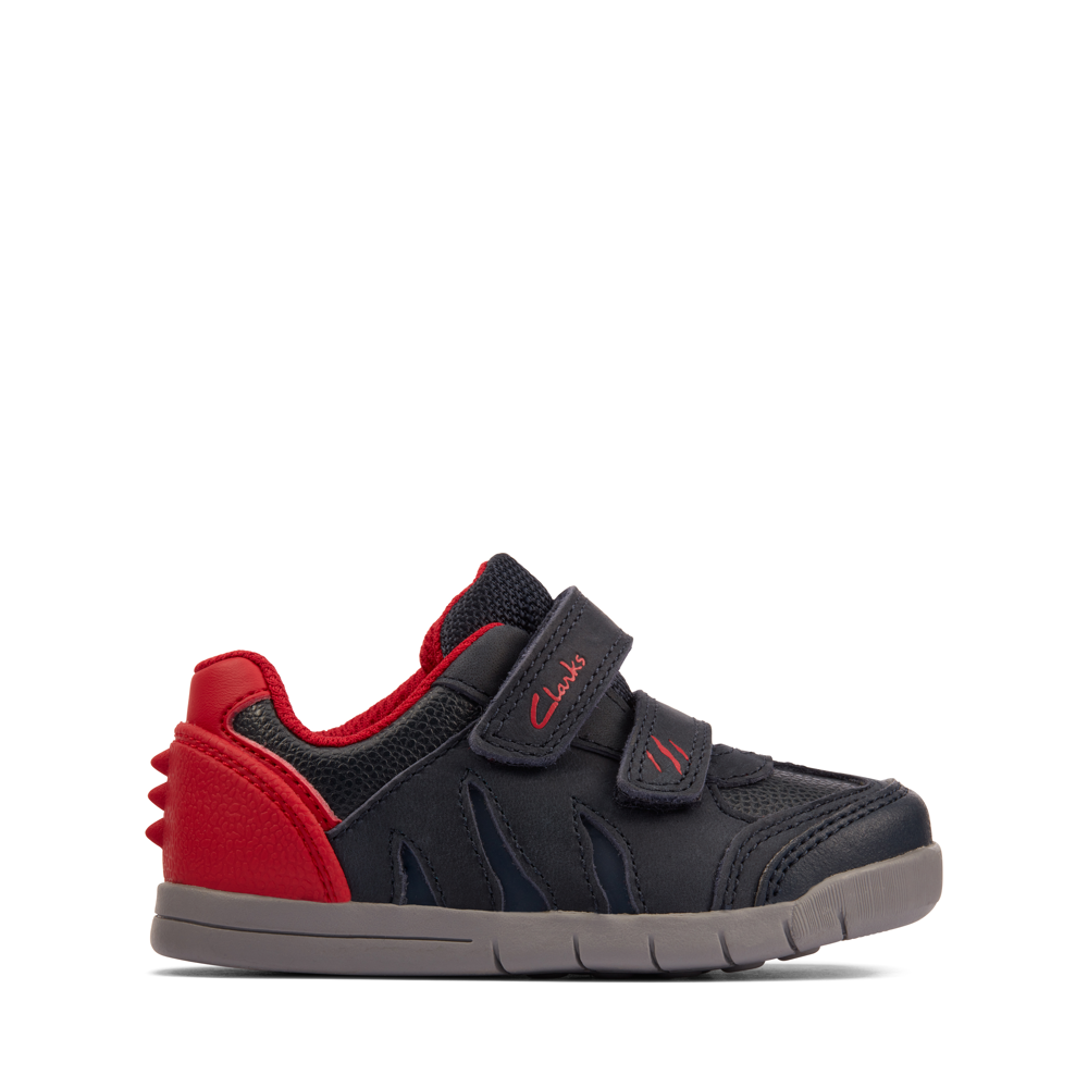 Clarks red leather shoes clearance
