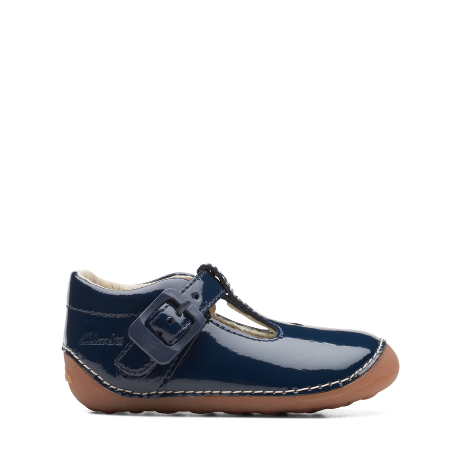 Clarks - Tiny Beat T. - Navy Patent - Shoes