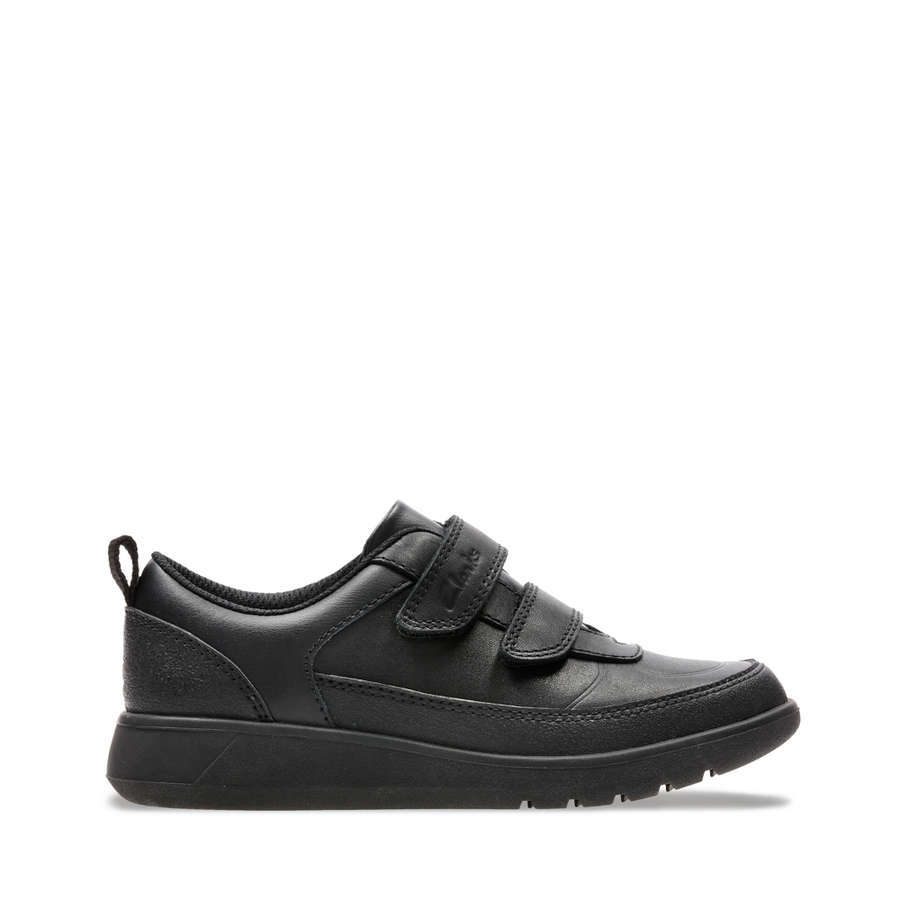Clarks - Scape Flare K - Black - School Shoes