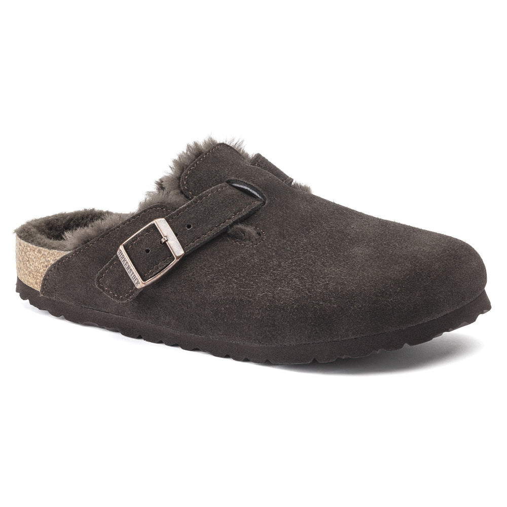 Birkenstock - Boston Shearling Suede Leather/Fur - Mocca - Regular - Shoes