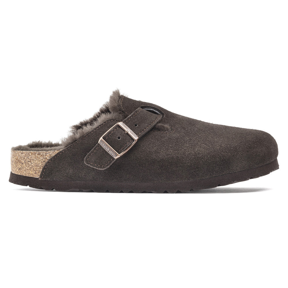 Birkenstock - Boston Shearling Suede Leather/Fur - Mocca - Regular - Shoes