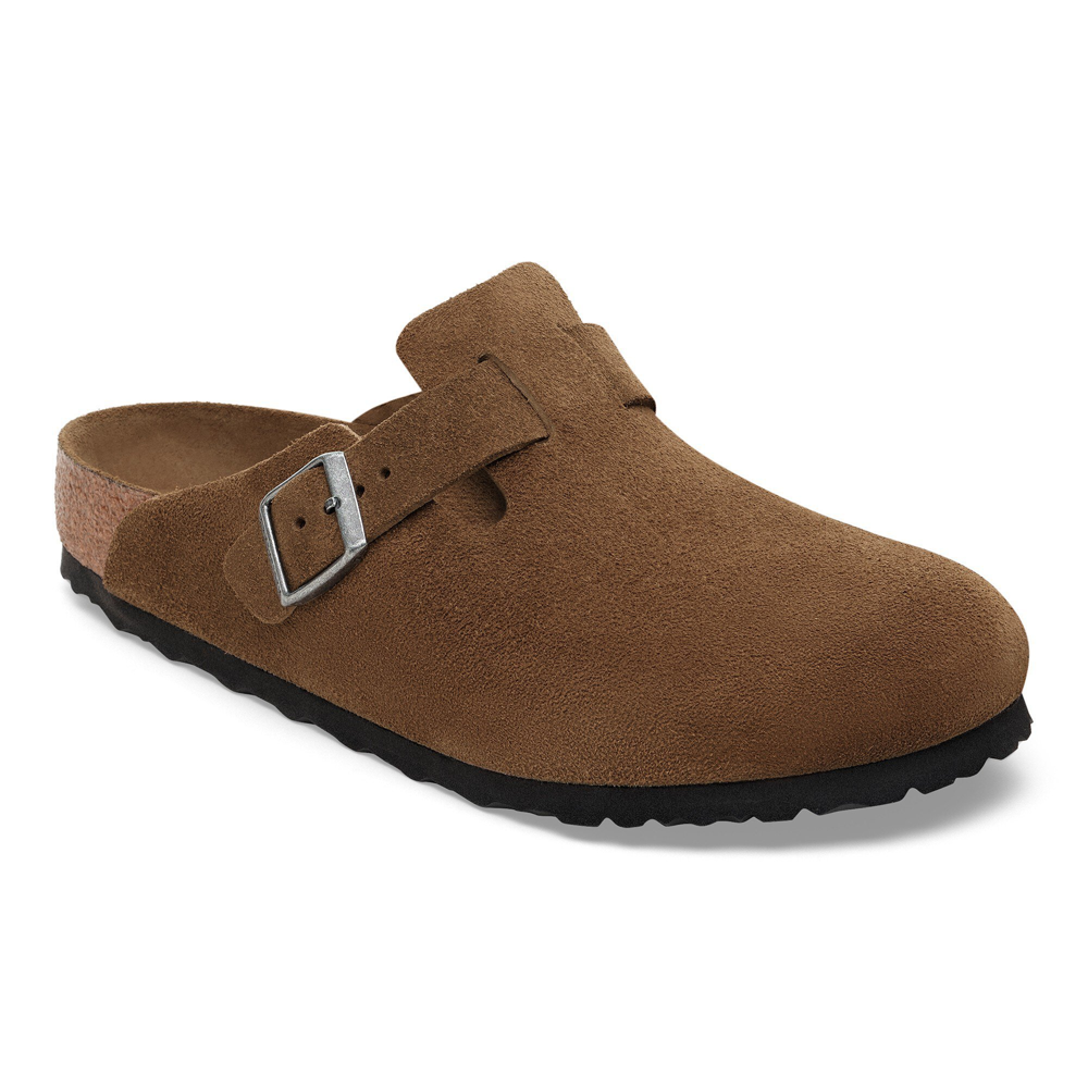 Birkenstock - Boston Soft Footbed Suede Leather - Dark Tea Tonal - Regular - Shoes