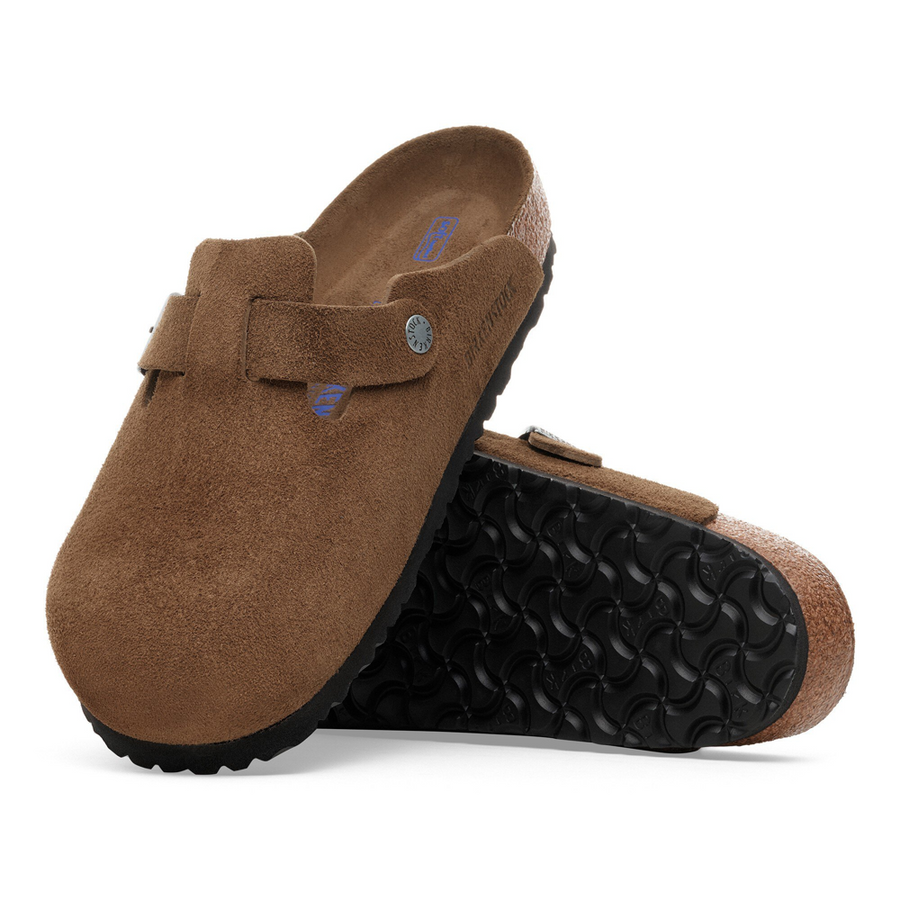 Birkenstock - Boston Soft Footbed Suede Leather - Dark Tea Tonal - Regular - Shoes