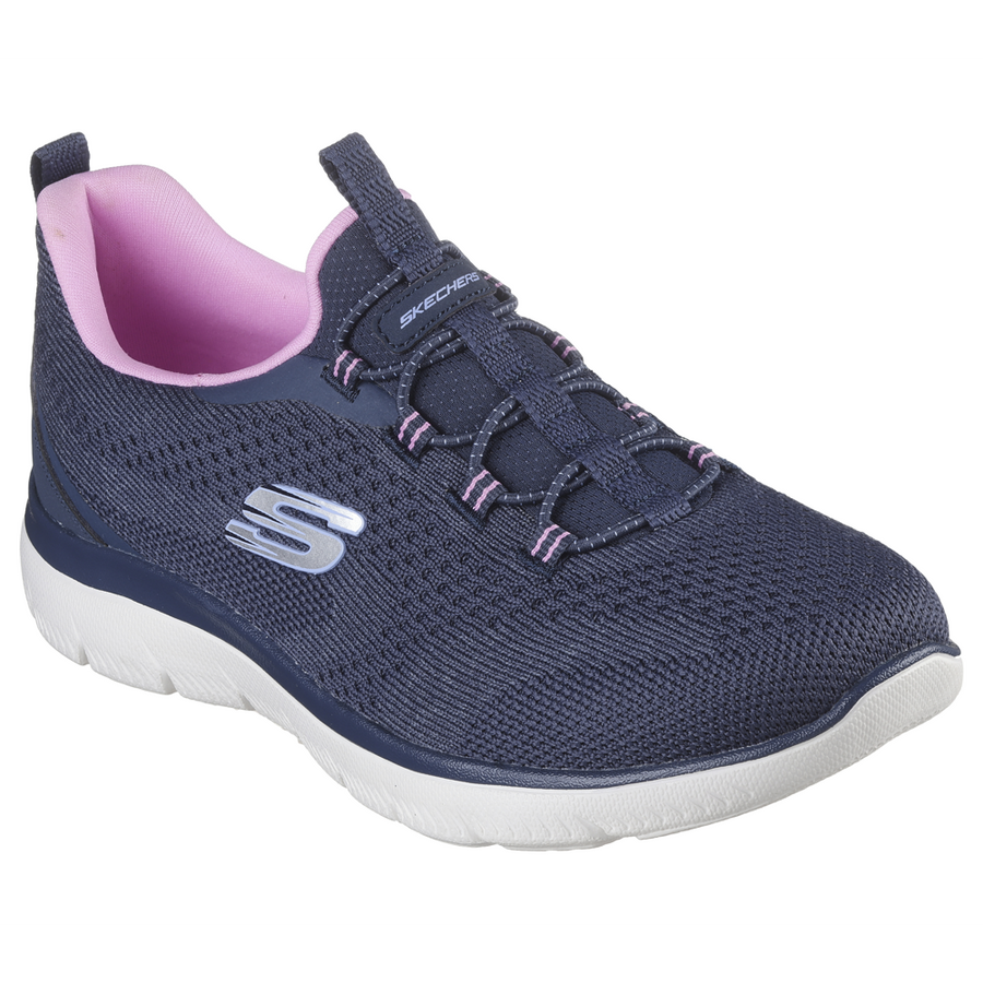 Skechers Summits New Nature Navy Pink Trainers Colton Footwear