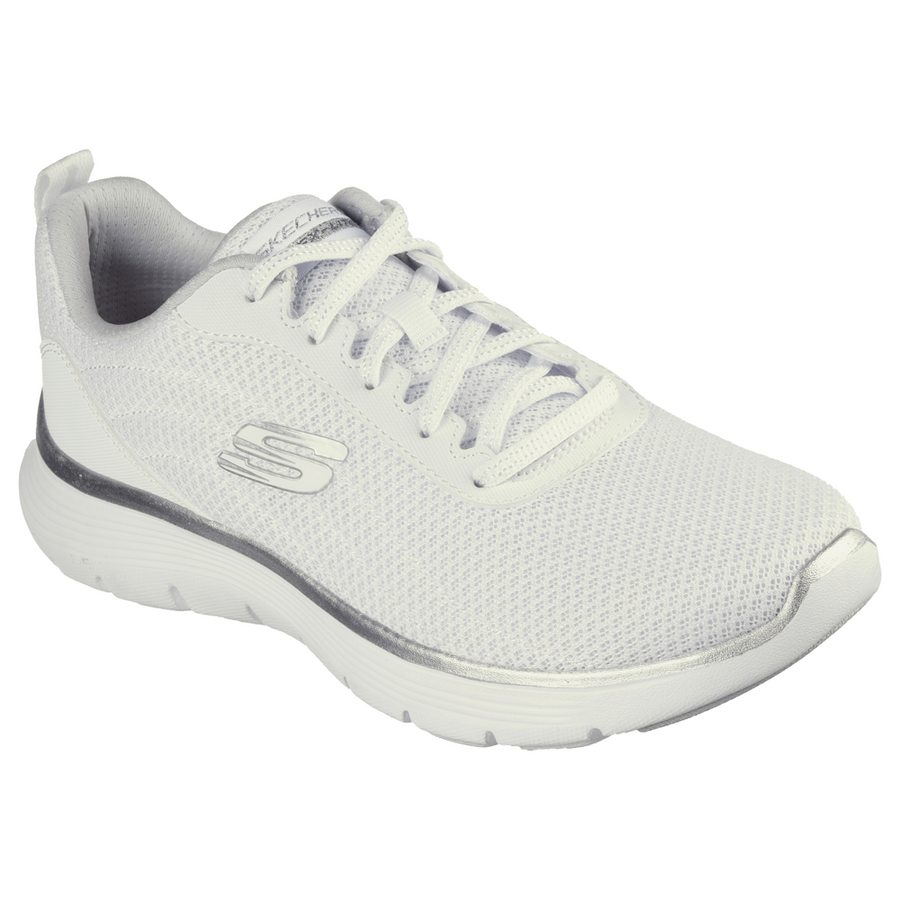 Skechers - Flex Appeal 5.0 - Uptake - White/Silver - Trainers