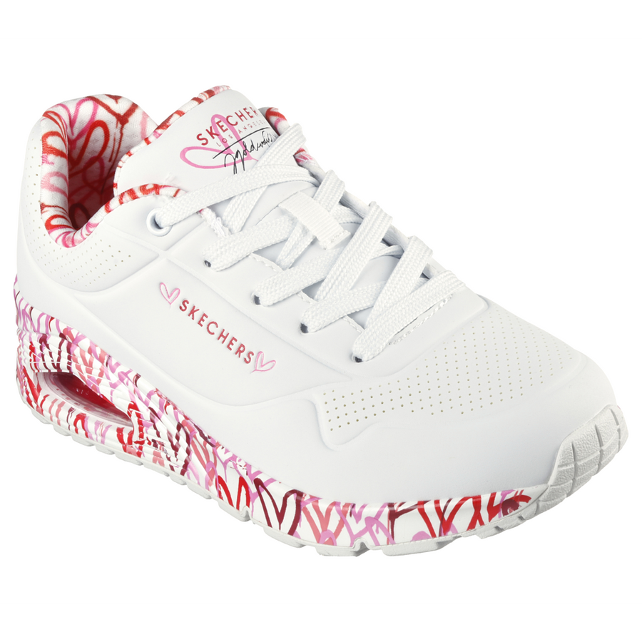 Skechers - Uno - Loving Love - White/Red/Pink - Trainers