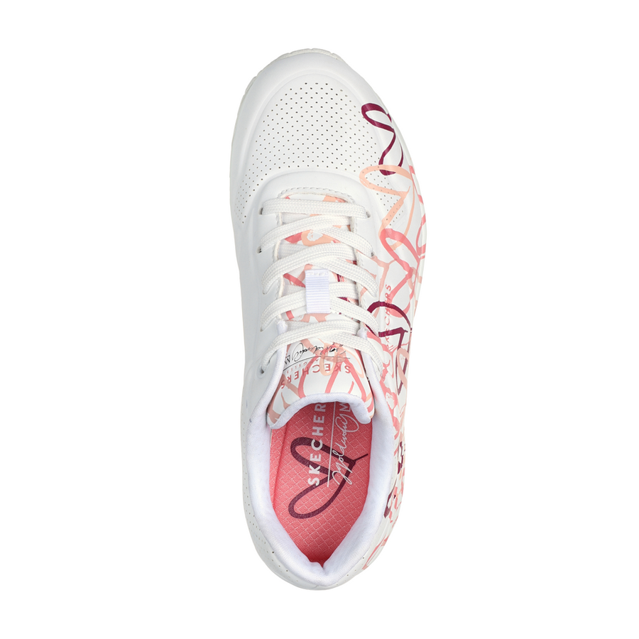 Skechers - Uno - Spread The Love - White/Coral - Trainers