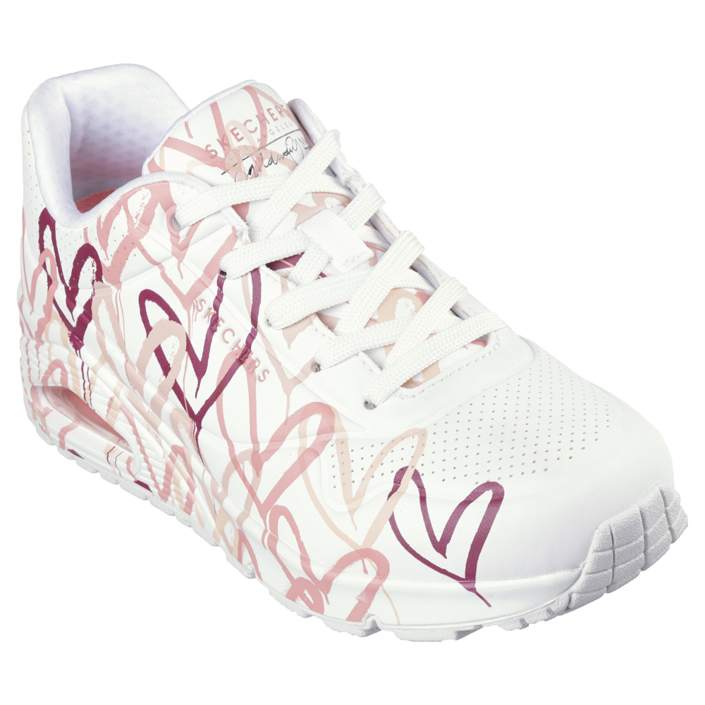 Skechers - Uno - Spread The Love - White/Coral - Trainers