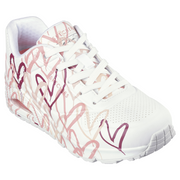 Skechers - Uno - Spread The Love - White/Coral - Trainers