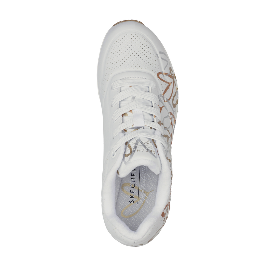 Skechers - Uno - Metallic Love - White/Gold - Trainers