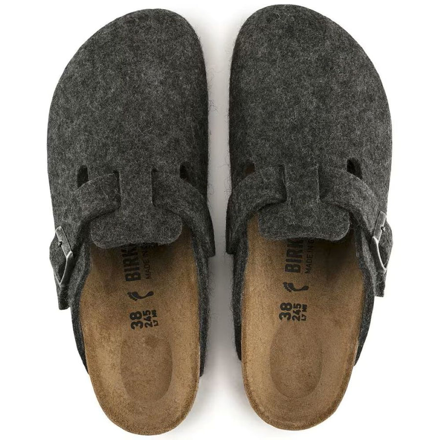 Birkenstock - Boston Wool - Anthracite - Regular - Shoes