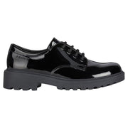 Geox - J Casey Girl - J0420C - Lace - Black Patent - School Shoes