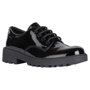 Geox - J Casey Girl - J0420C - Lace - Black Patent - School Shoes