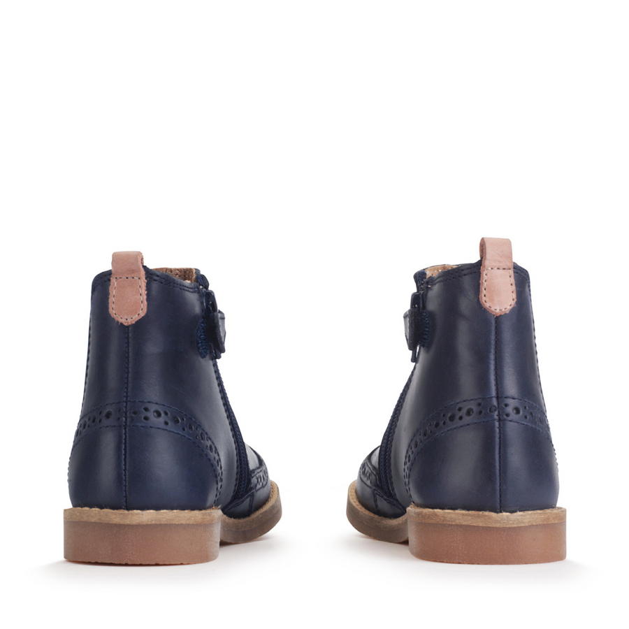 Start Rite - Bramble - Navy Leather/Floral - Boots