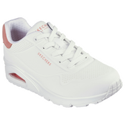 Skechers - Uno - Pop Back - White/Coral - Trainers