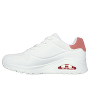 Skechers - Uno - Pop Back - White/Coral - Trainers