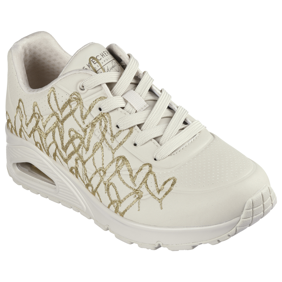 Skechers - Uno - Golden Heart - Natural/Gold - Trainers