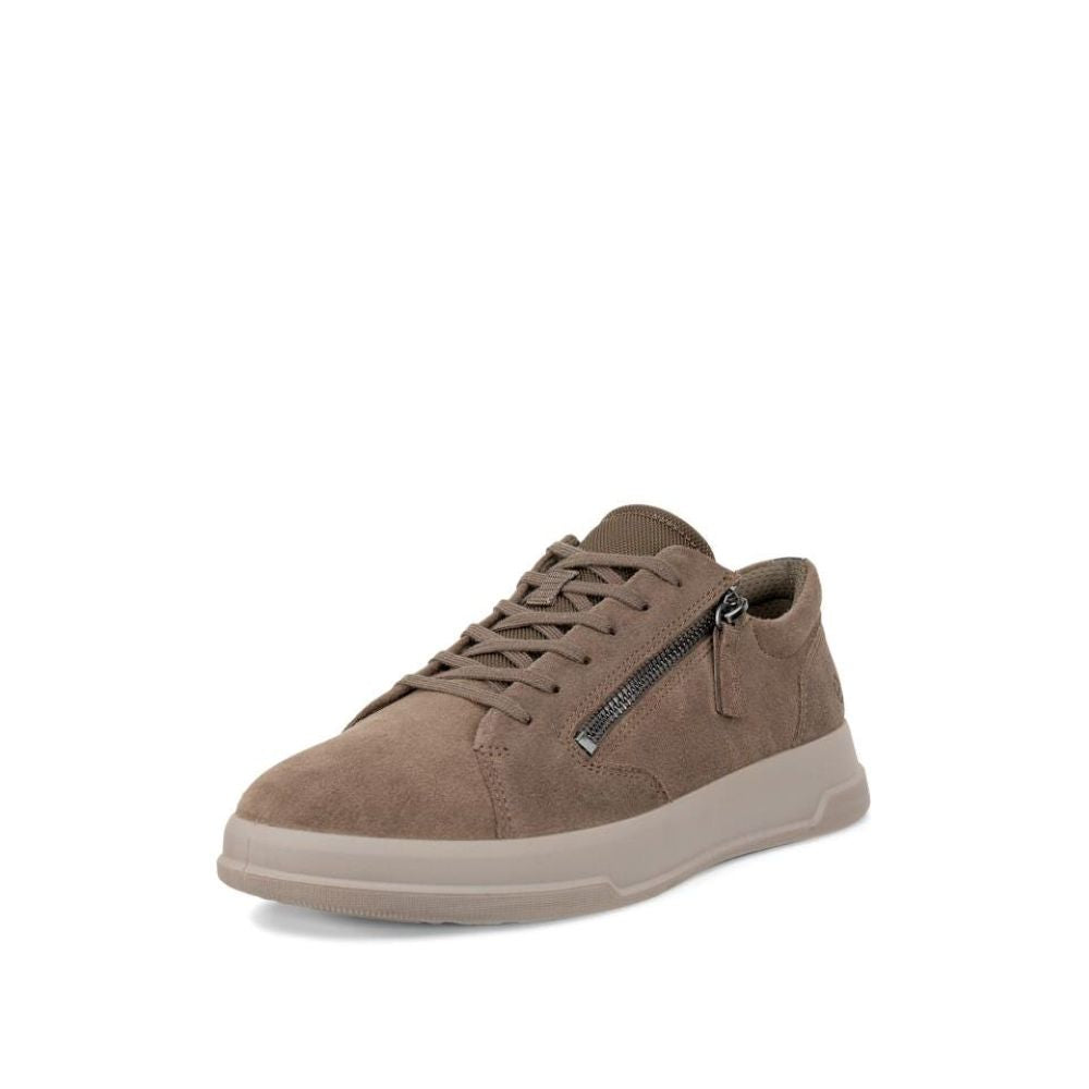 Ecco - Move Zip Lace Up Sneaker - Dark Clay/Silver Heavy Foil - Shoes