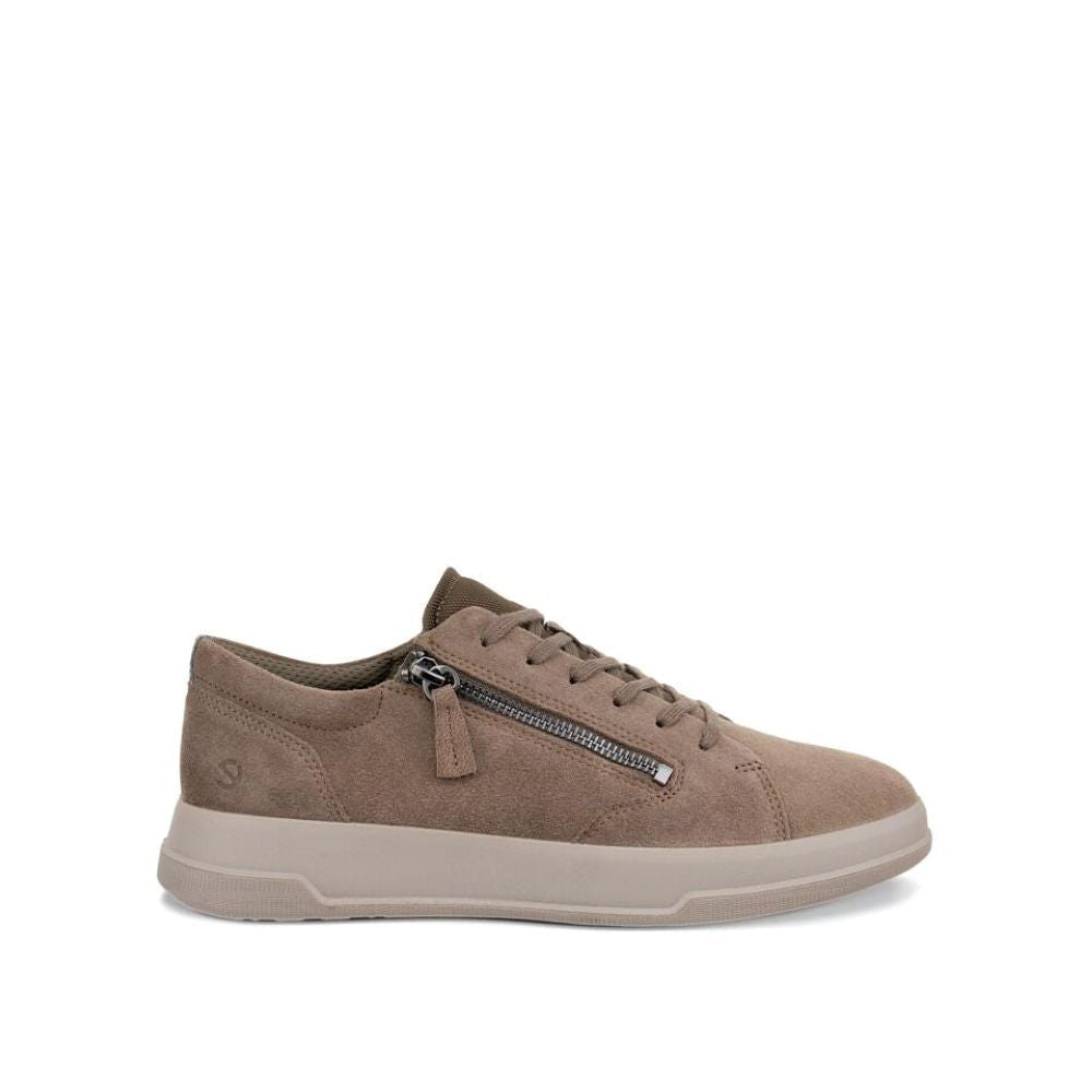 Ecco - Move Zip Lace Up Sneaker - Dark Clay/Silver Heavy Foil - Shoes