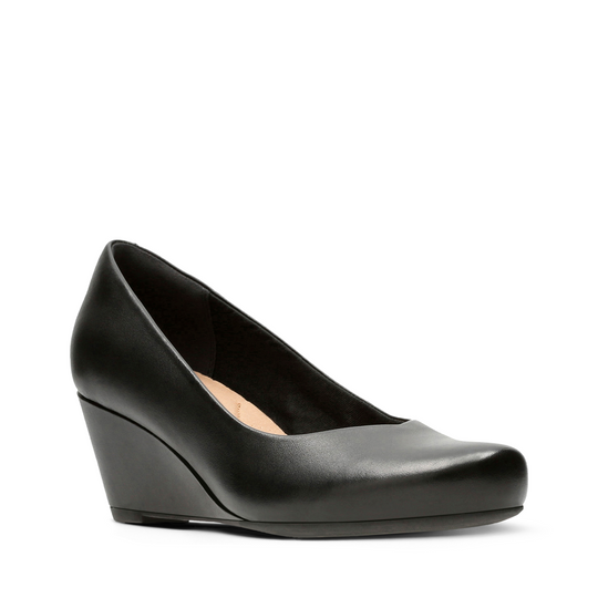 Clarks - Flores Tulip - Black Leather - Shoes