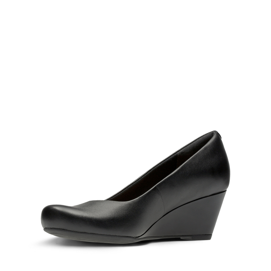 Clarks - Flores Tulip - Black Leather - Shoes
