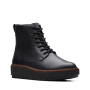 Clarks - OriannaW Lace - Black Leather - Boots