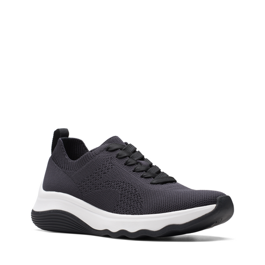 Clarks - Circuit Tie - Black Knit - Shoes