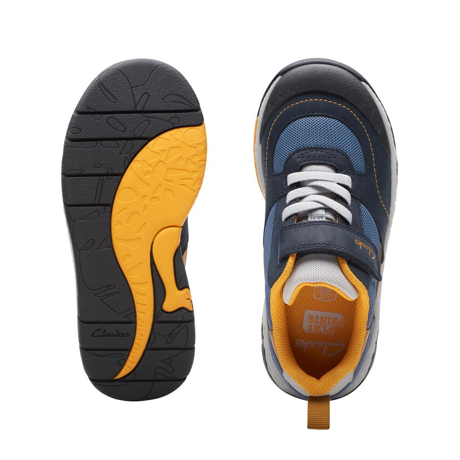 Clarks - SteggyStride K - Navy Combi - Shoes
