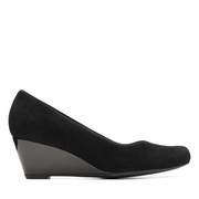 Clarks - Flores Tulip - Black Combi Suede - Shoes