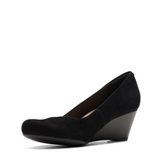 Clarks - Flores Tulip - Black Combi Suede - Shoes
