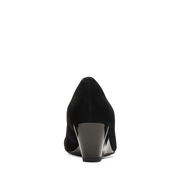 Clarks - Flores Tulip - Black Combi Suede - Shoes