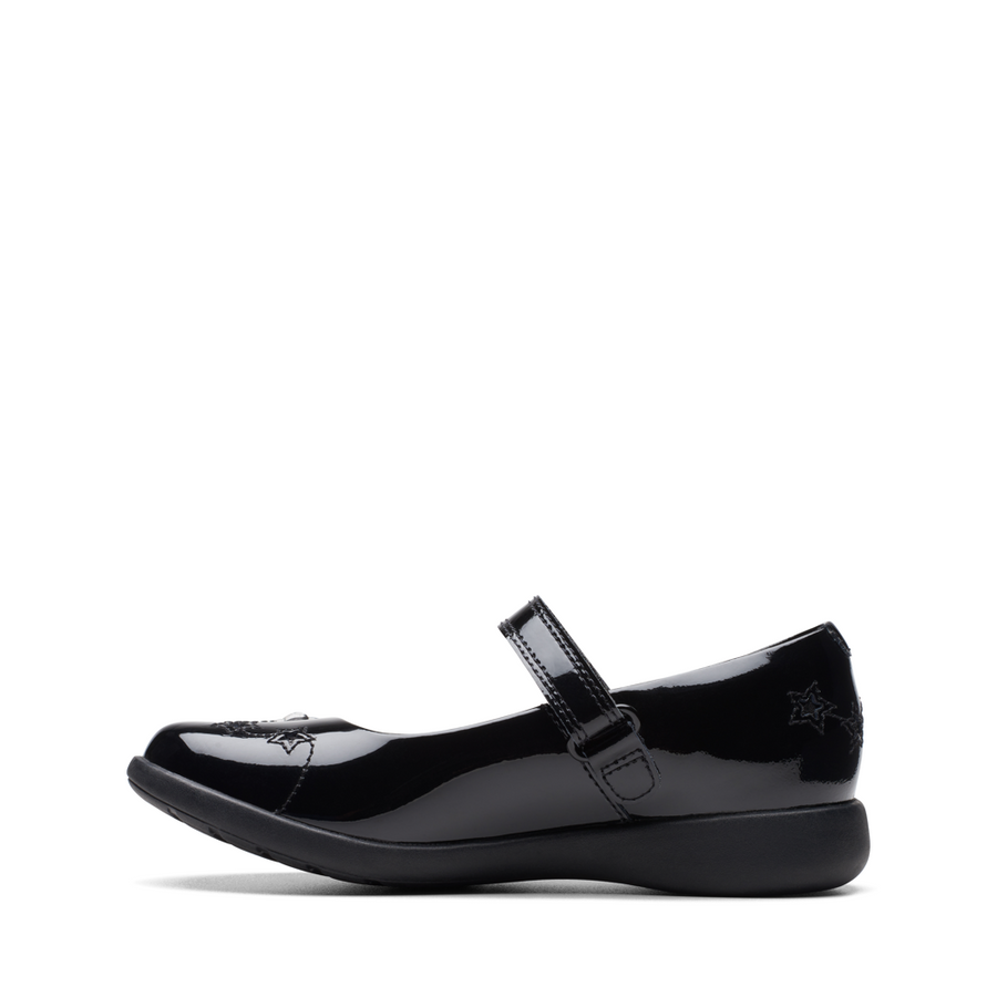 Clarks - Etch Space K. - Black Patent - School Shoes