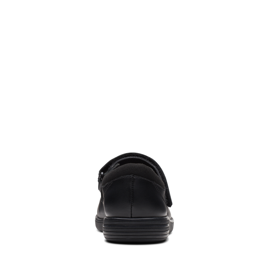 Clarks - Jazzy Jig K. - Black Leather - School Shoes