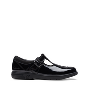 Clarks - Jazzy Tap K. - Black Patent - School Shoes