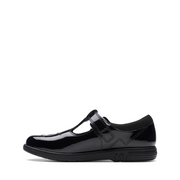 Clarks - Jazzy Tap K. - Black Patent - School Shoes